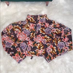 Urban outfitters crop fleece sweater